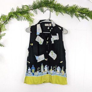 Vintage Button Up Happy Hour Top